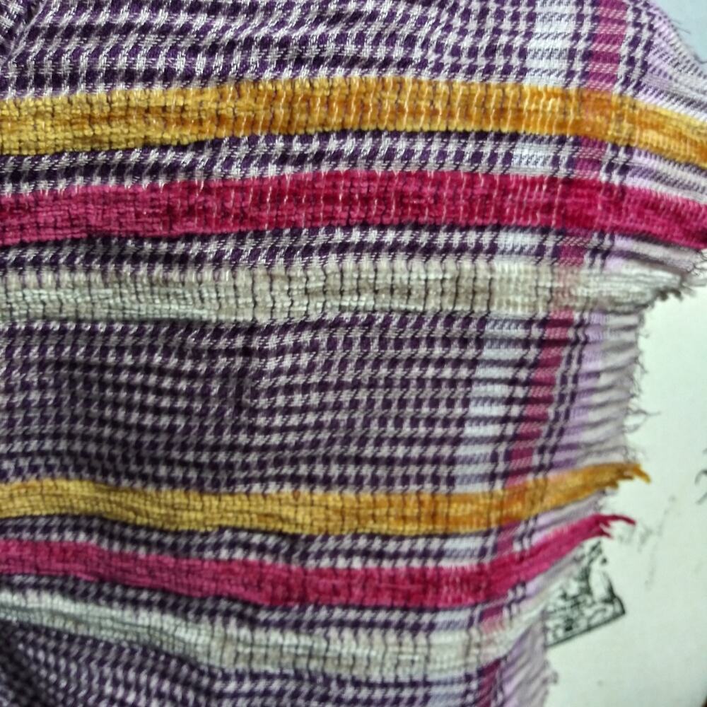 CollectionEighteen Purple Plaid Shawl Wrap Scarf Size OS - Picture 5 of 7